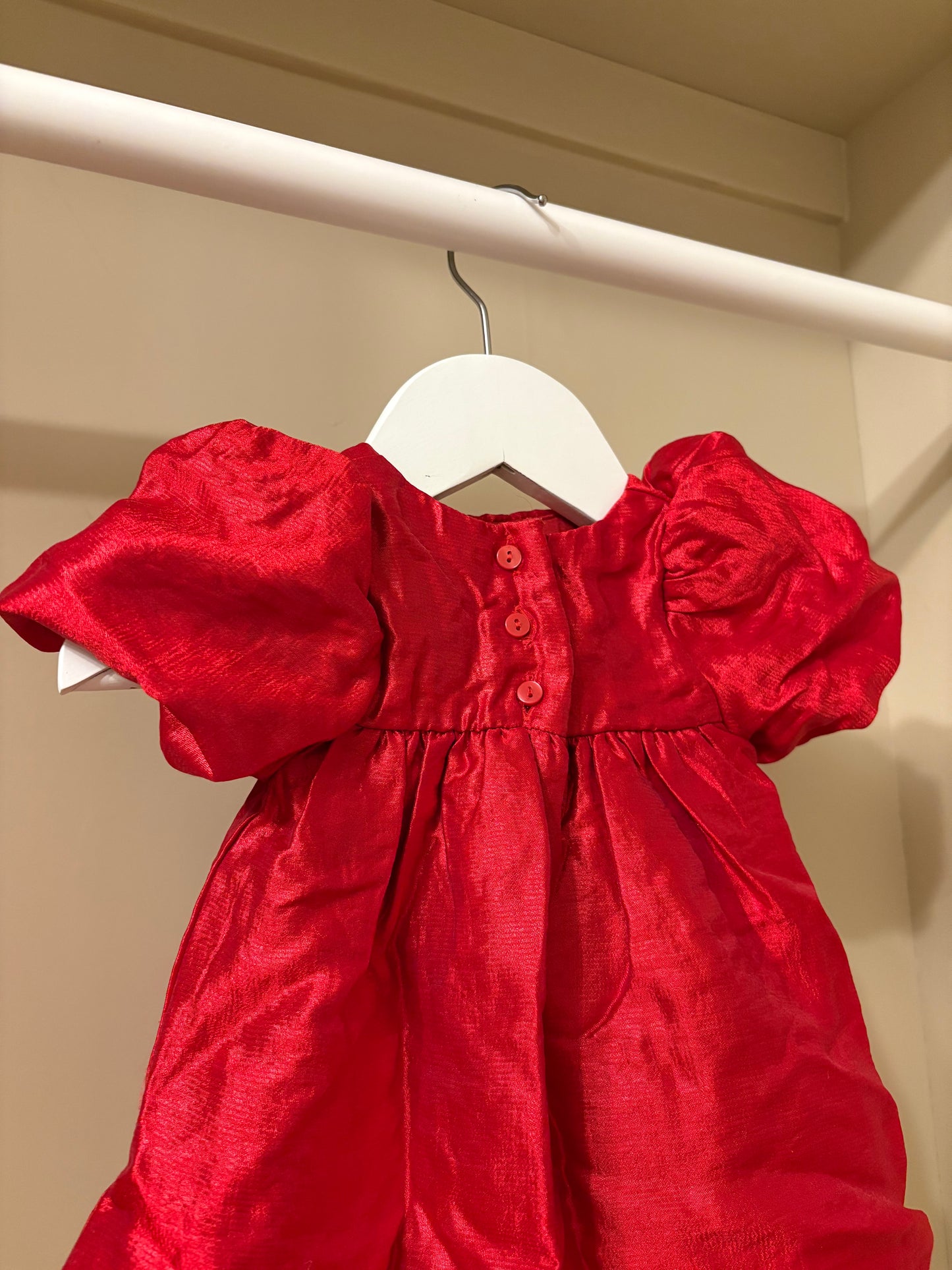 Julklänning röd rosett stl 56 (1-2 mån) - Kappahl