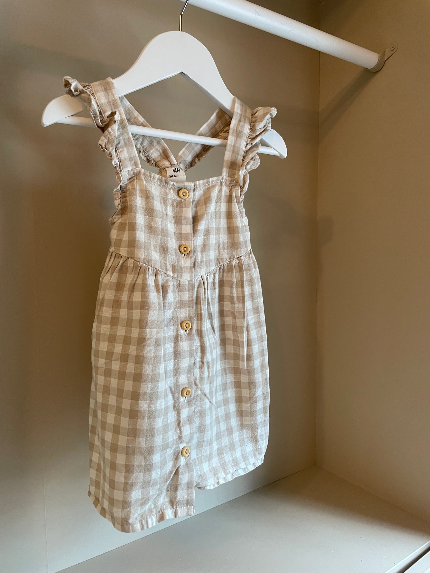 Hängselklänning rutig stl 86 (12-18 mån) - H&M