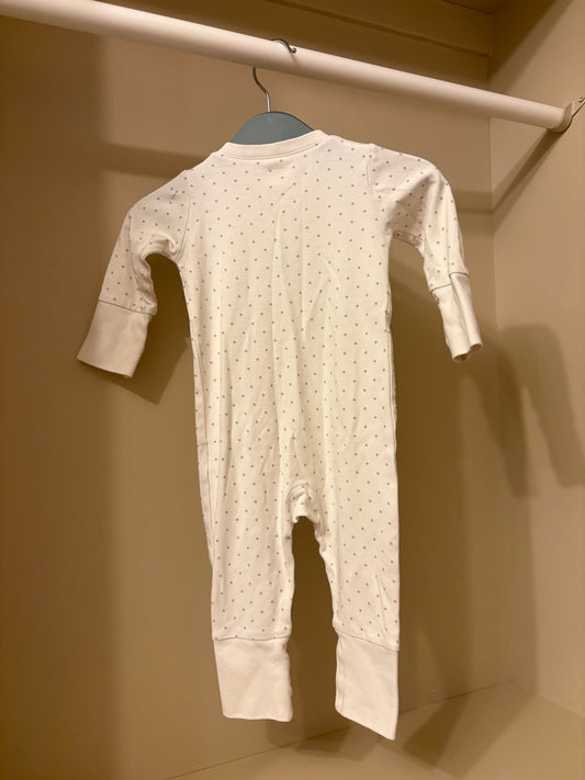 Pyjamas vit/grå stl 62/68 (3-6 mån) - Livly