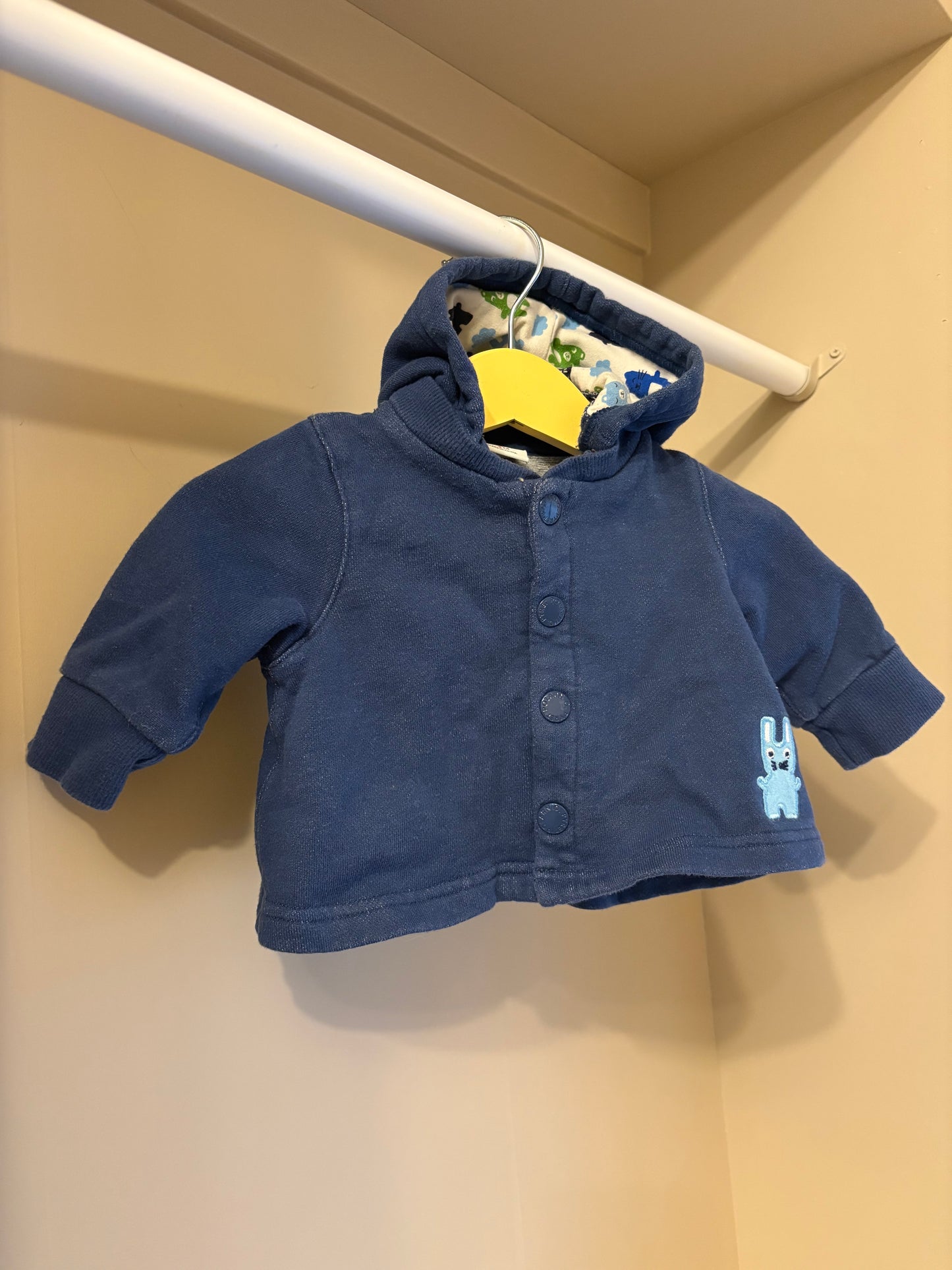 Luvtröja blå stl 56 (1-2 mån) - Polarn O. Pyret