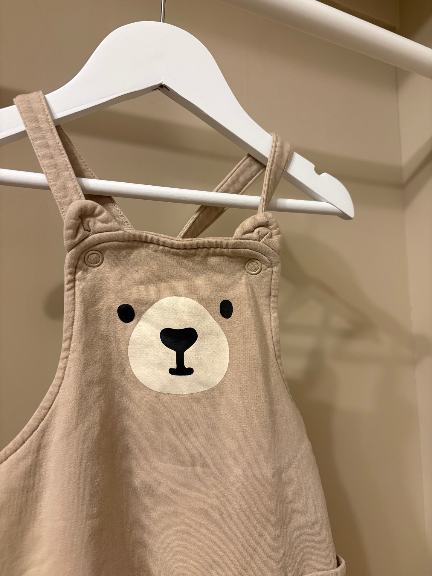 Hängselbyxor beige stl 80 (9-12mån) - Lindex