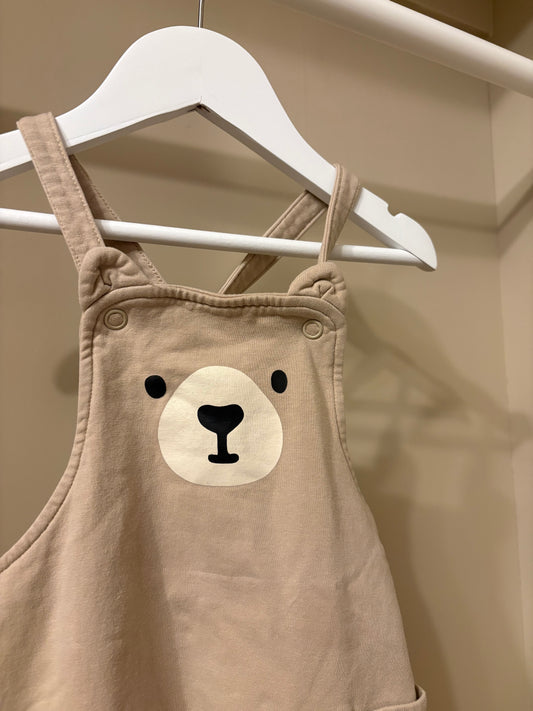 Hängselbyxor beige stl 80 (9-12mån) - Lindex