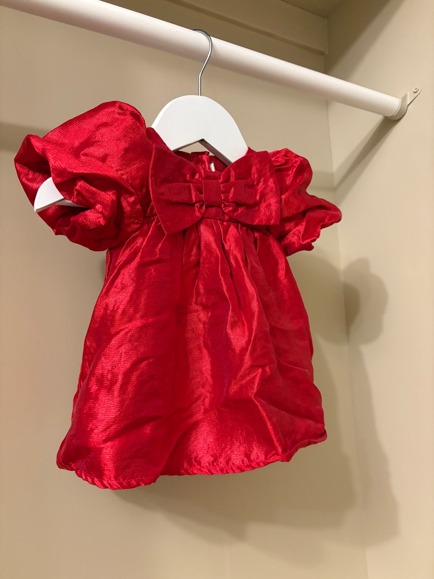 Julklänning röd rosett stl 56 (1-2 mån) - Kappahl