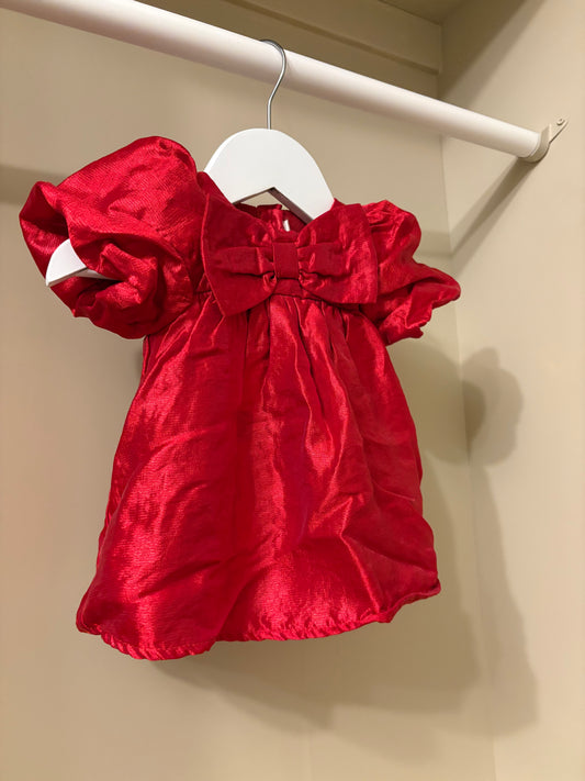Julklänning röd rosett stl 56 (1-2 mån) - Kappahl