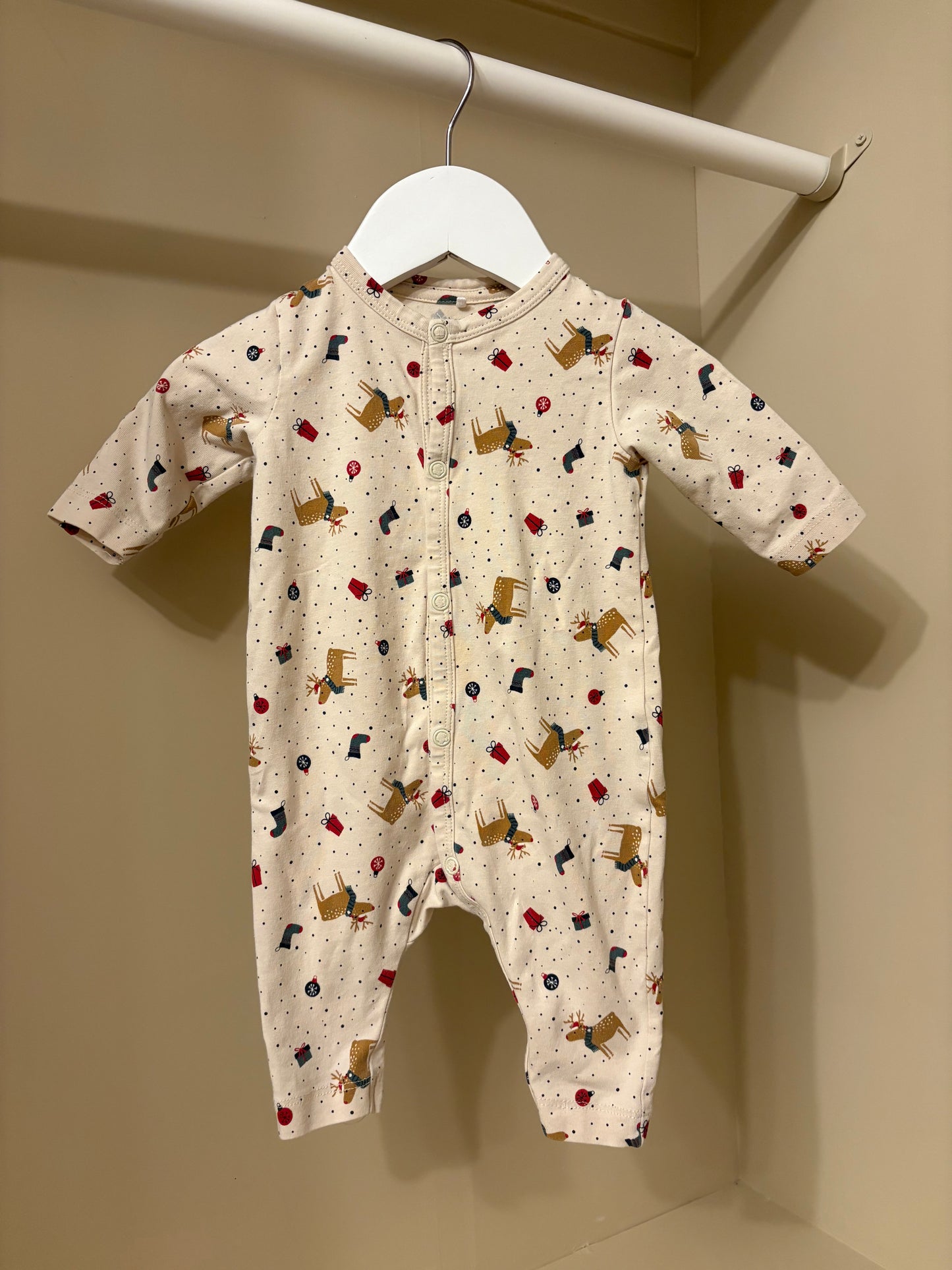 Pyjamas krämvit stl 56 (1-2 mån) - Name it