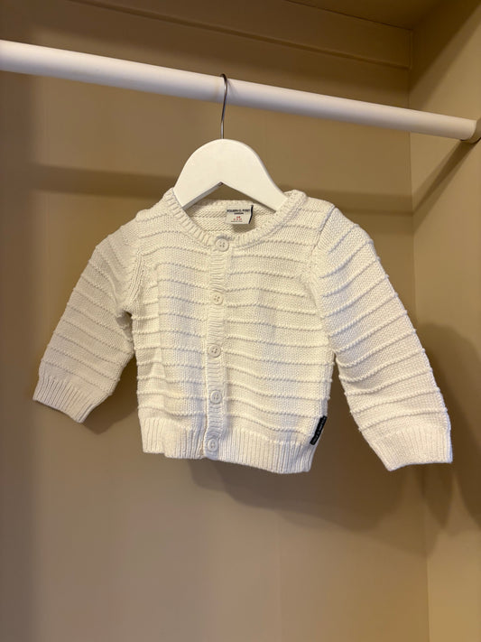 Stickad kofta vit stl 68 (4-6 mån) - Polarn O. Pyret