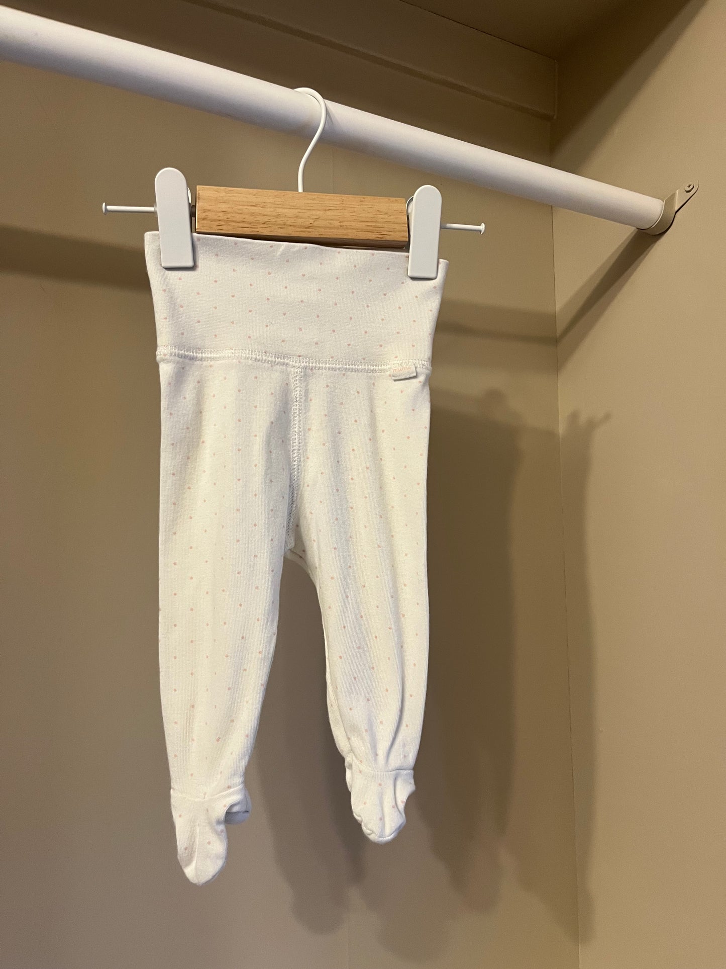 Byxor m fot vit m rosa prickar stl 56 (1-2 mån) - H&M
