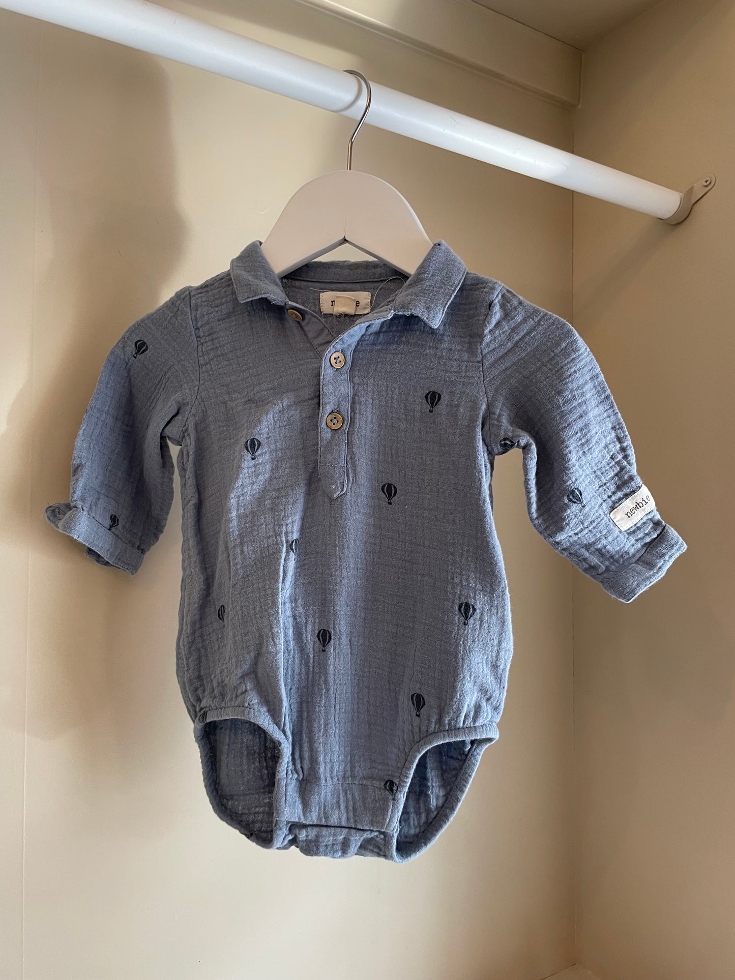 Skjorta muslin stl 62 (2-4 mån) - newbie