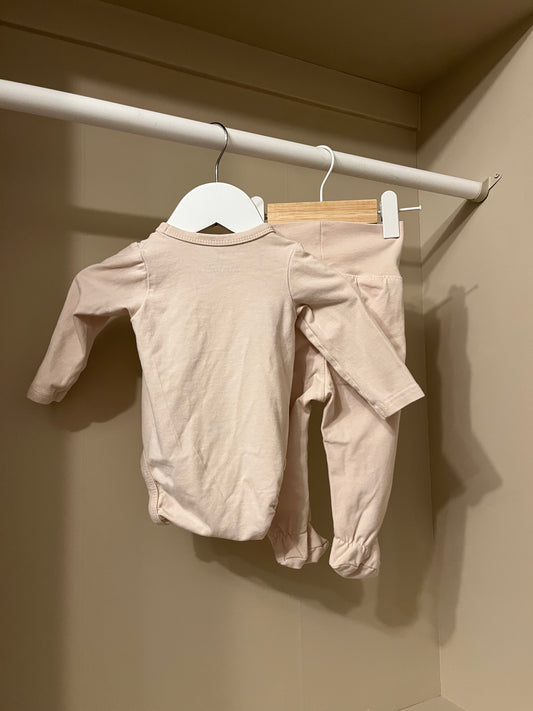 Set body + byxa med fot stl 62 (2-4 mån) - H&M
