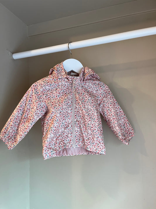 Jacka rosa med blommor stl 68 (4-6 mån) - H&M