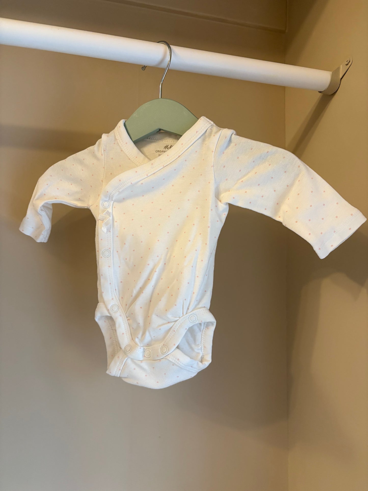 Body omlott rosa prickar  stl 50 (0-1 mån) - H&M