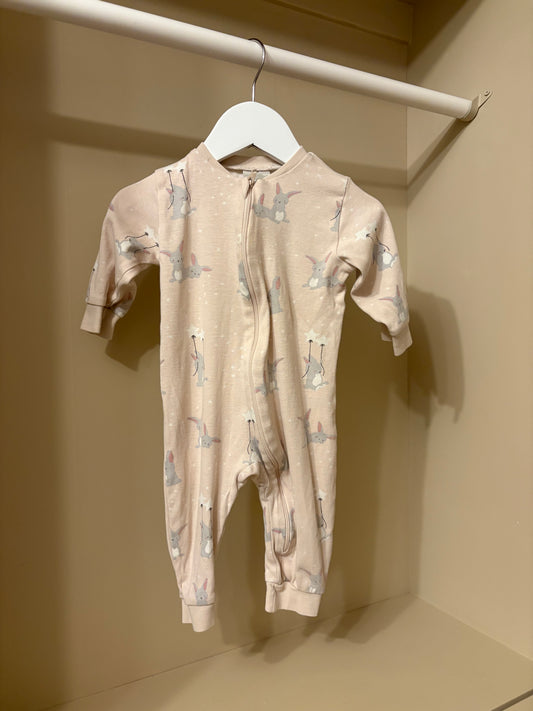 Pyjamas rosa m kaniner stl 62/68 - Kappahl