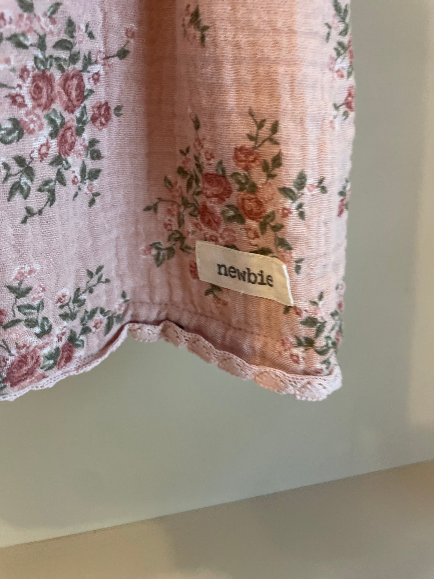 Klänning rosa blommig stl 86 (12-18 mån) - Newbie