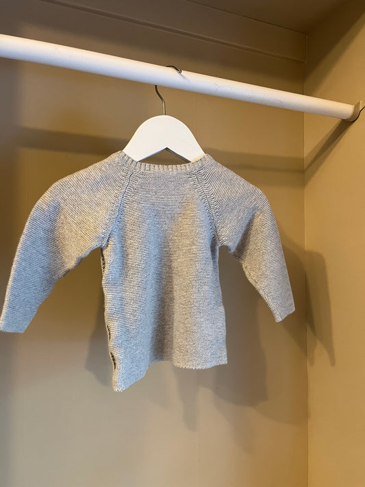 Stickad tröja grå stl 74 (6-9 mån) - H&M
