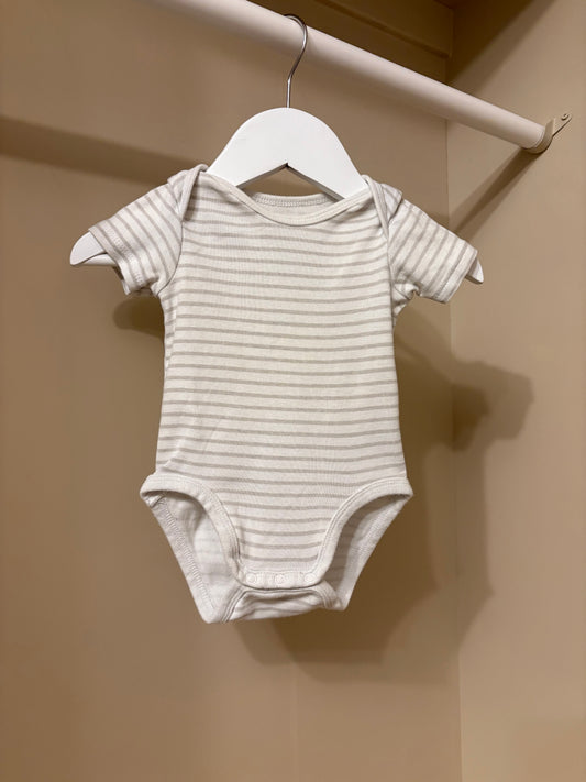 Kortärmad body randig stl 56 - H&M