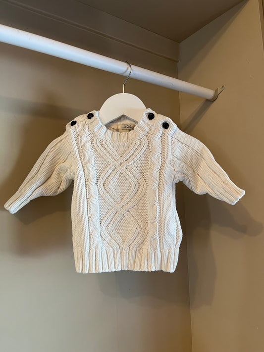 Tröja kabelstickad stl 62 (2-4 mån) - H&M