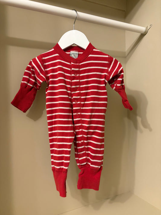 Pyjamas röd randig stl 50 - Polarn O. Pyret