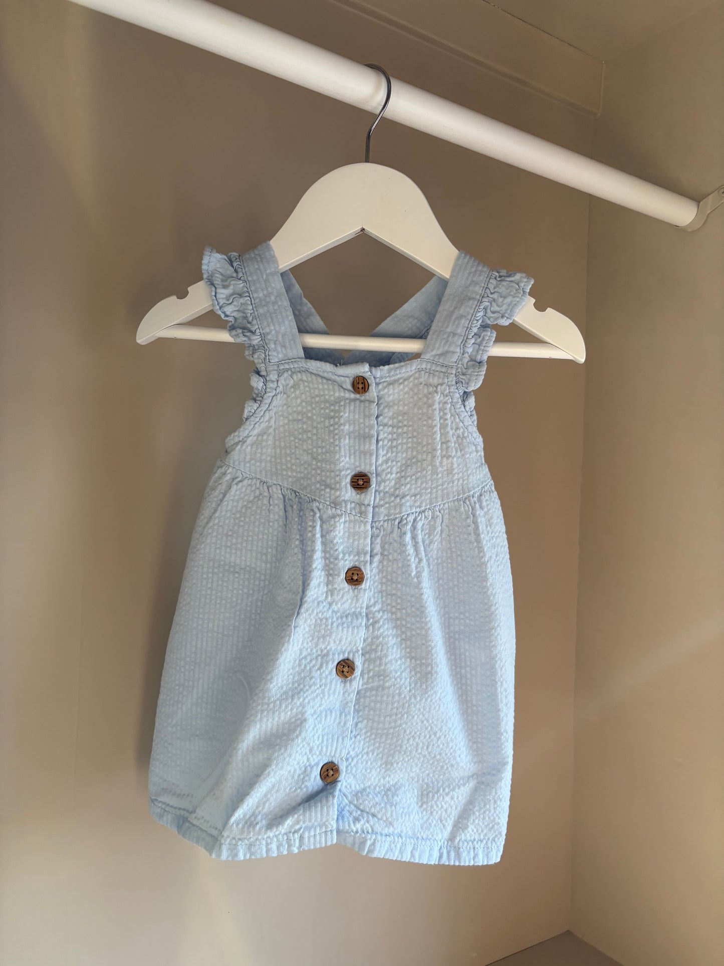 Klänning ljusblå stl 68 (4-6 mån) - H&M