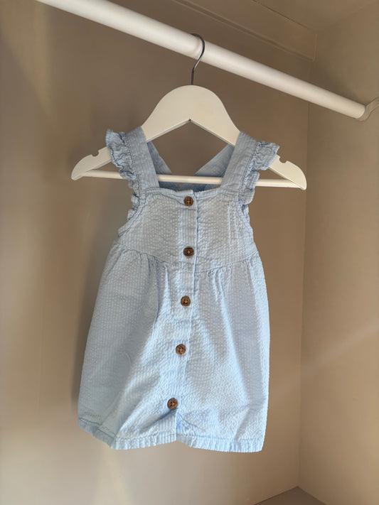 Klänning ljusblå stl 68 (4-6 mån) - H&M