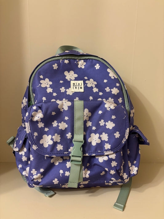 Ryggsäck lila med blommor - Minimarket