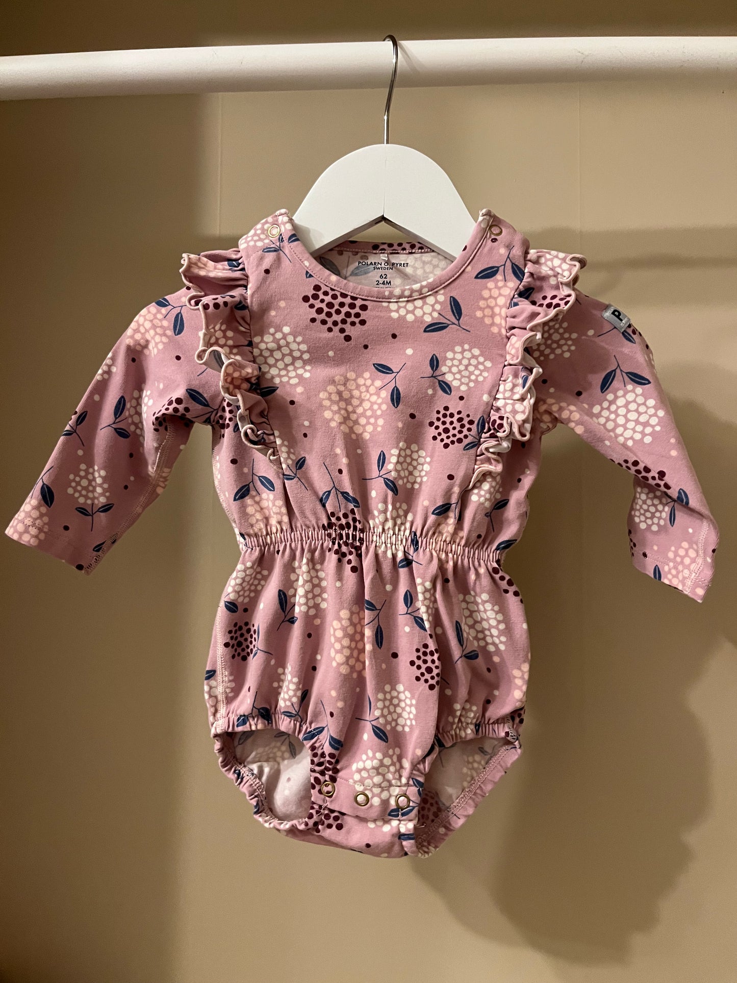 Body klänning lila/rosa stl 62 (2-4 mån) - Polarn O. Pyret